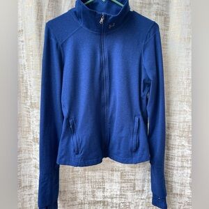 🖤 Under Armour Cropped Zip Up Jacket – Size Large – Thumb Holes 🖤